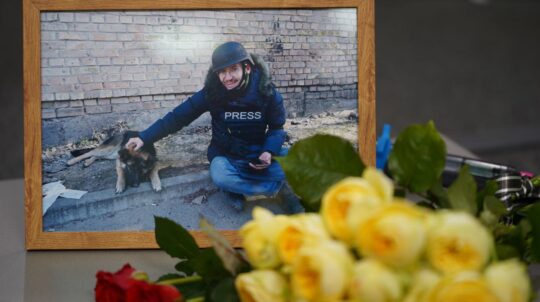 У Києві вшанували пам’ять загиблого під Бахмутом відеорепортера AFP Армана Солдіна