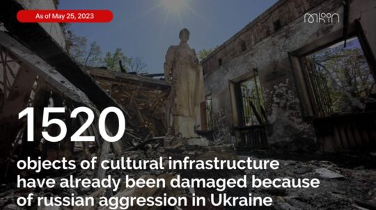 1,520 objects of cultural infrastructure have already been damaged in Ukraine because of russian aggression